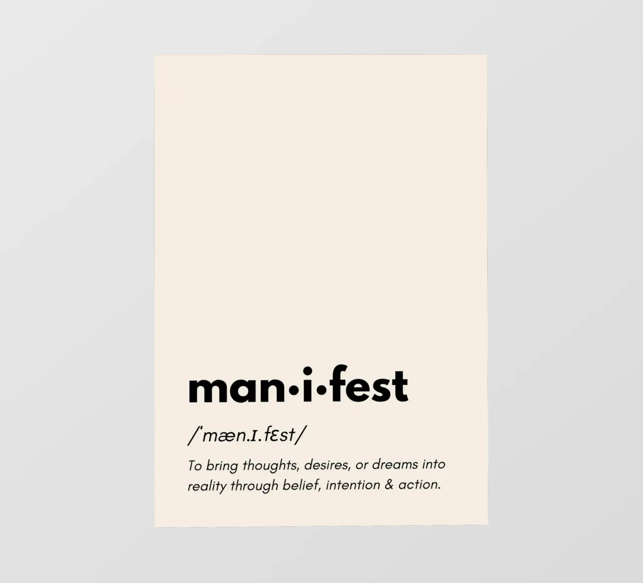 Manifest | Dictionary Style Print film rétro-éclairé de PrintCessStudio