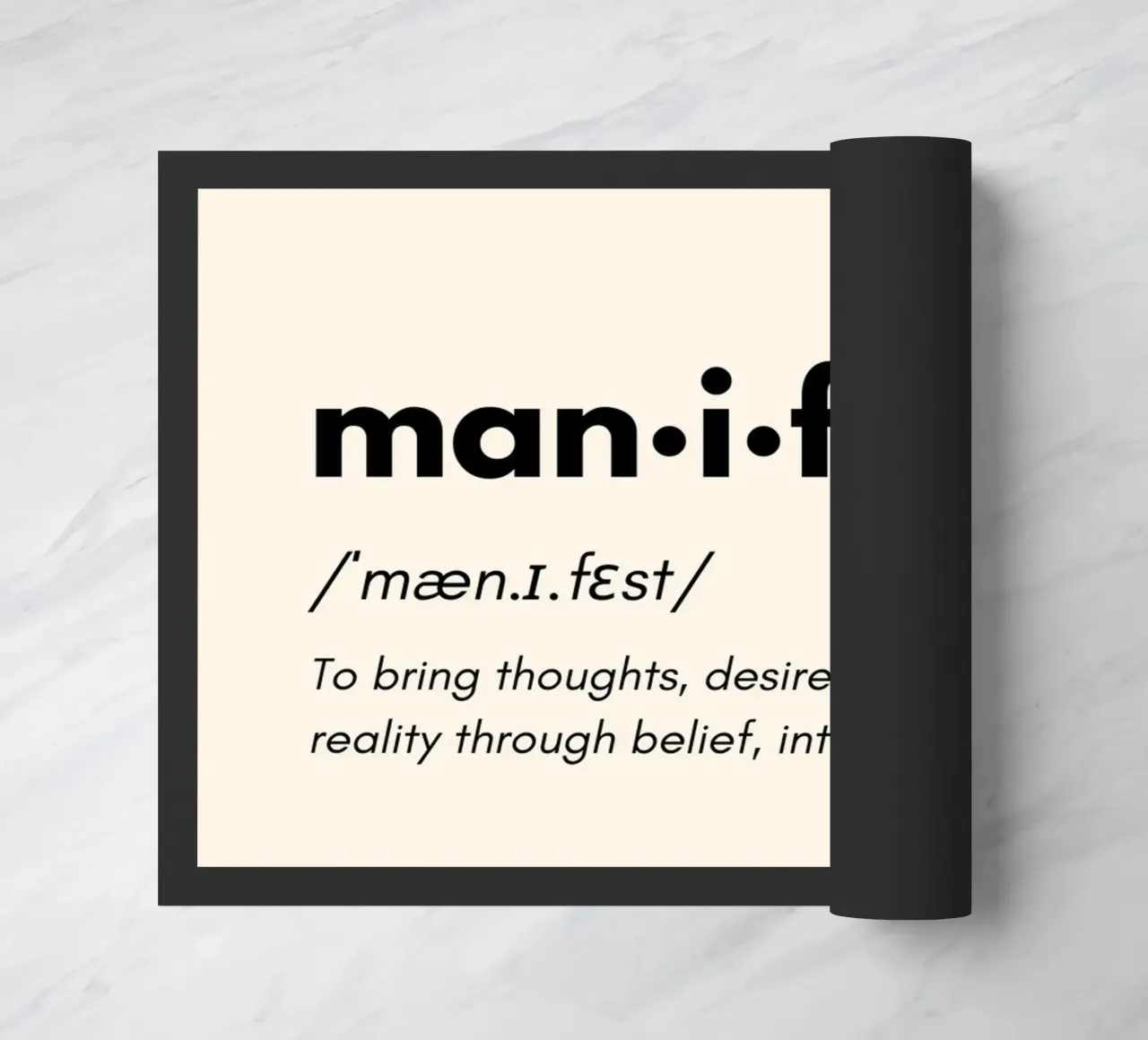 Manifest | Dictionary Style Print doormat by PrintCessStudio
