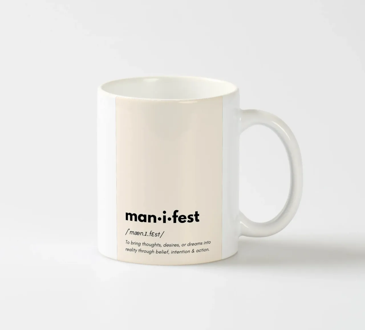 Manifest | Dictionary Style Print taza de cerámica de PrintCessStudio