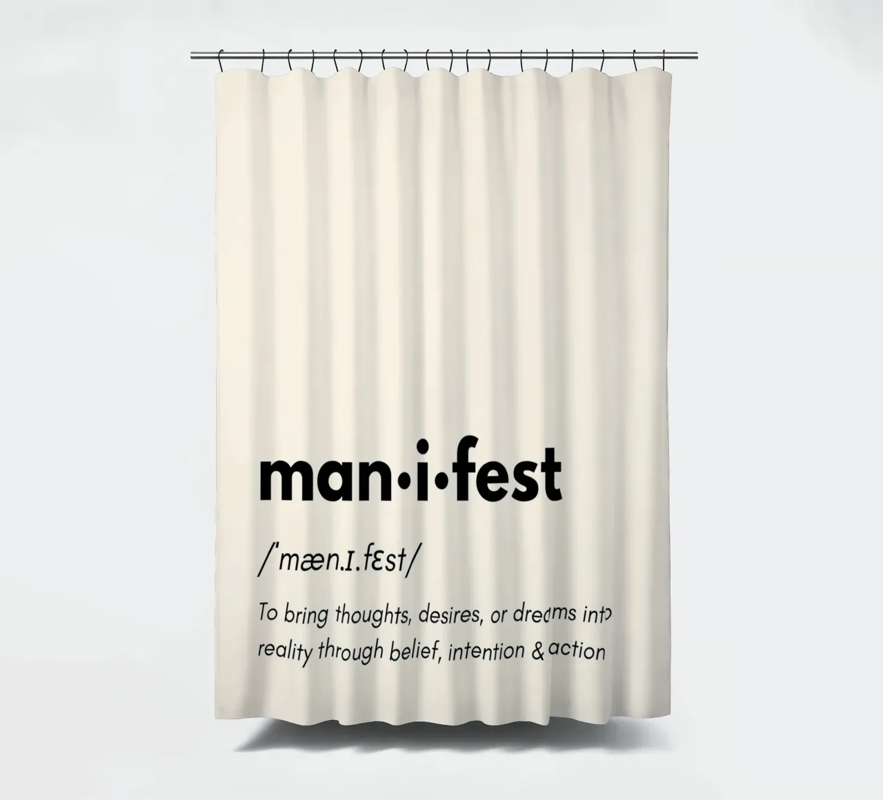 Manifest | Dictionary Style Print Duschvorhang von PrintCessStudio