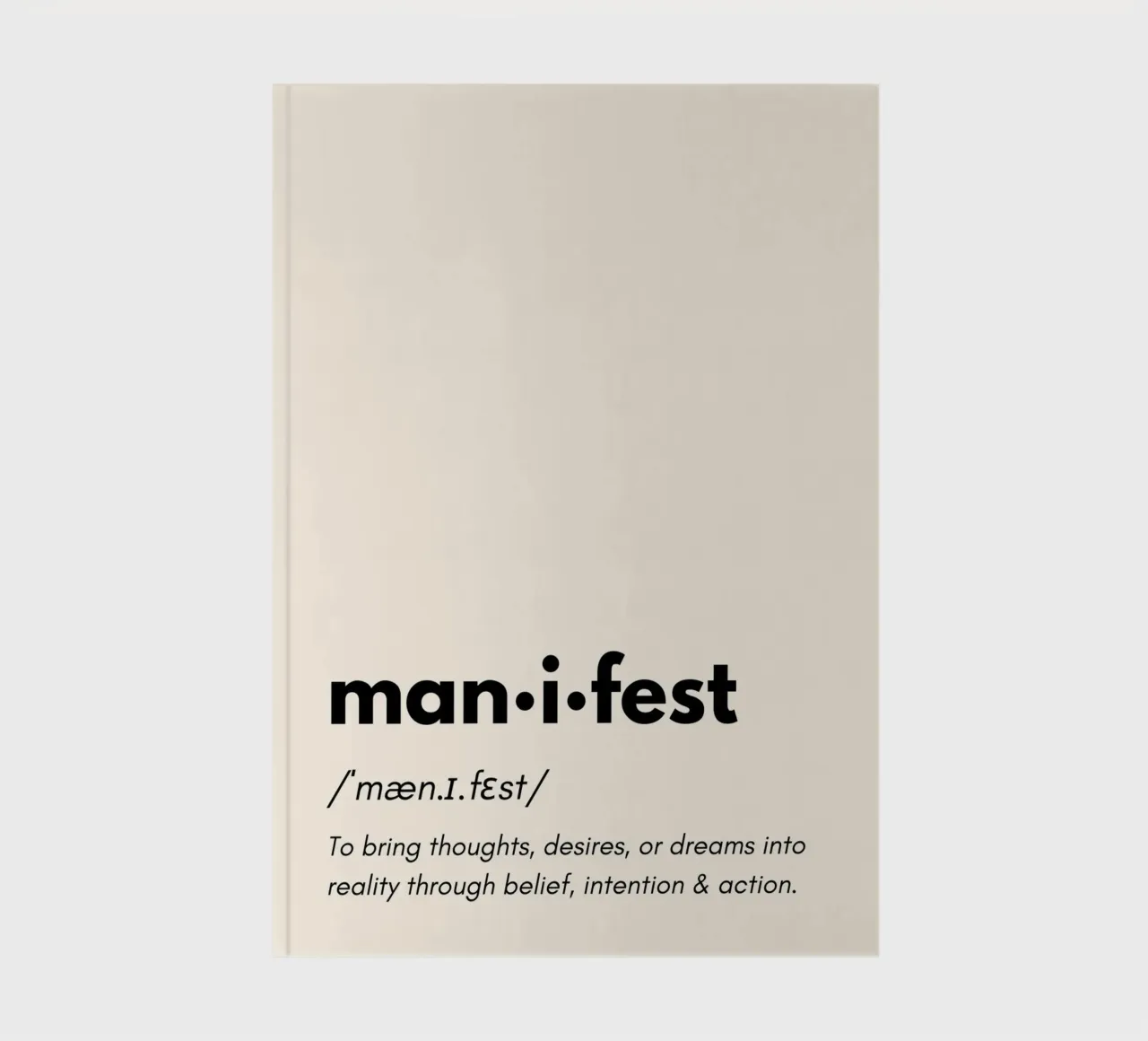 Manifest | Dictionary Style Print Notizbuch von PrintCessStudio