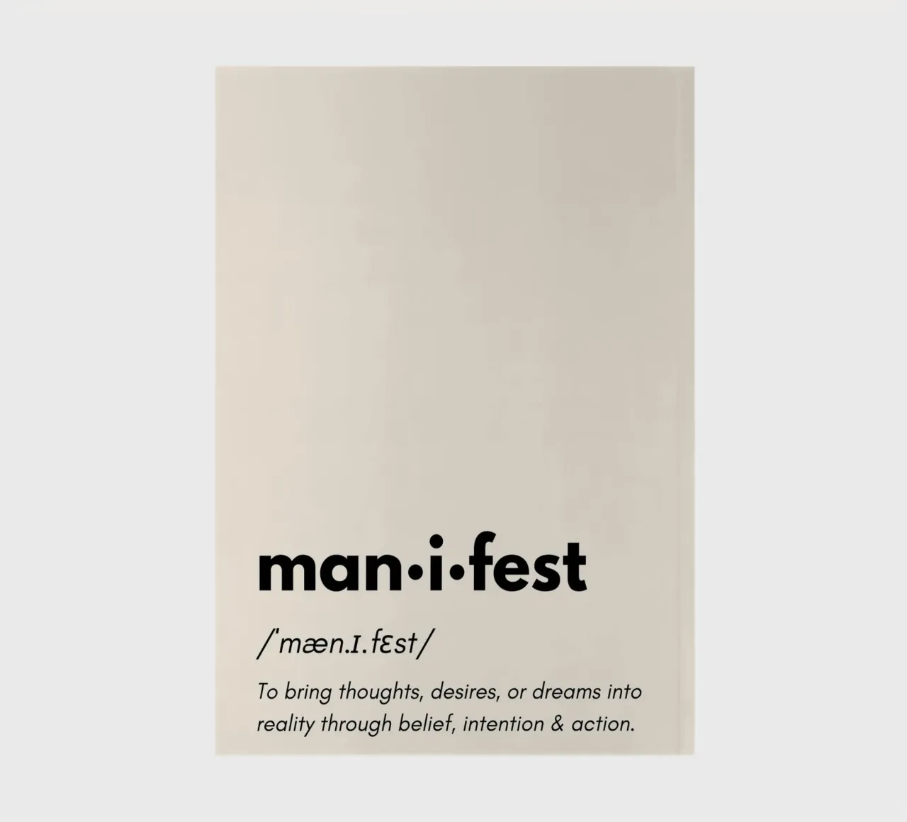 Manifest | Dictionary Style Print Notizbuch von PrintCessStudio