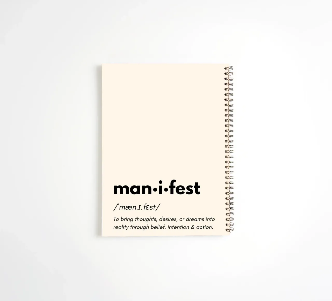 Manifest | Dictionary Style Print notitieboek met spiraal van PrintCessStudio