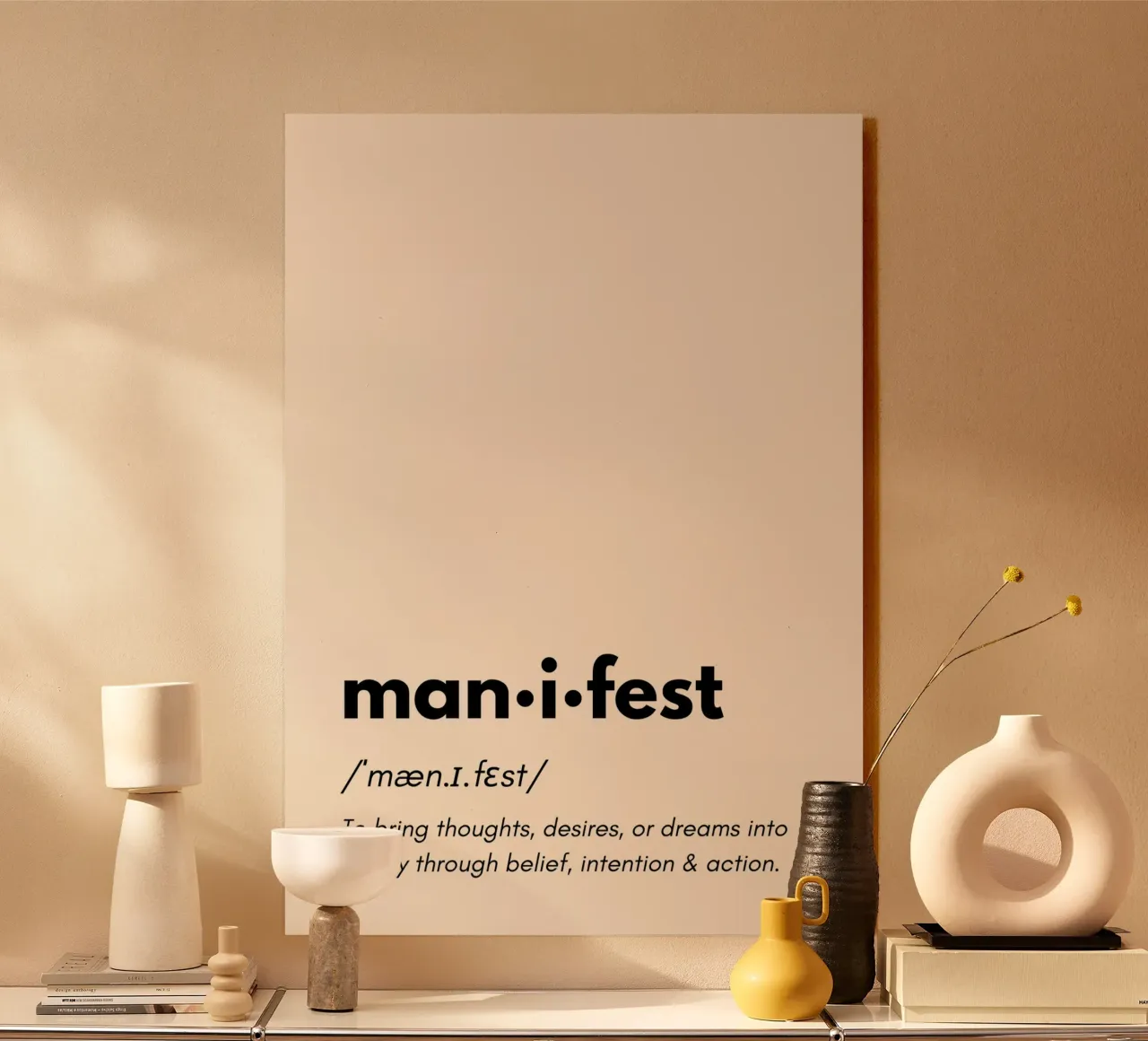 Manifest | Dictionary Style Print acrylic glass by PrintCessStudio