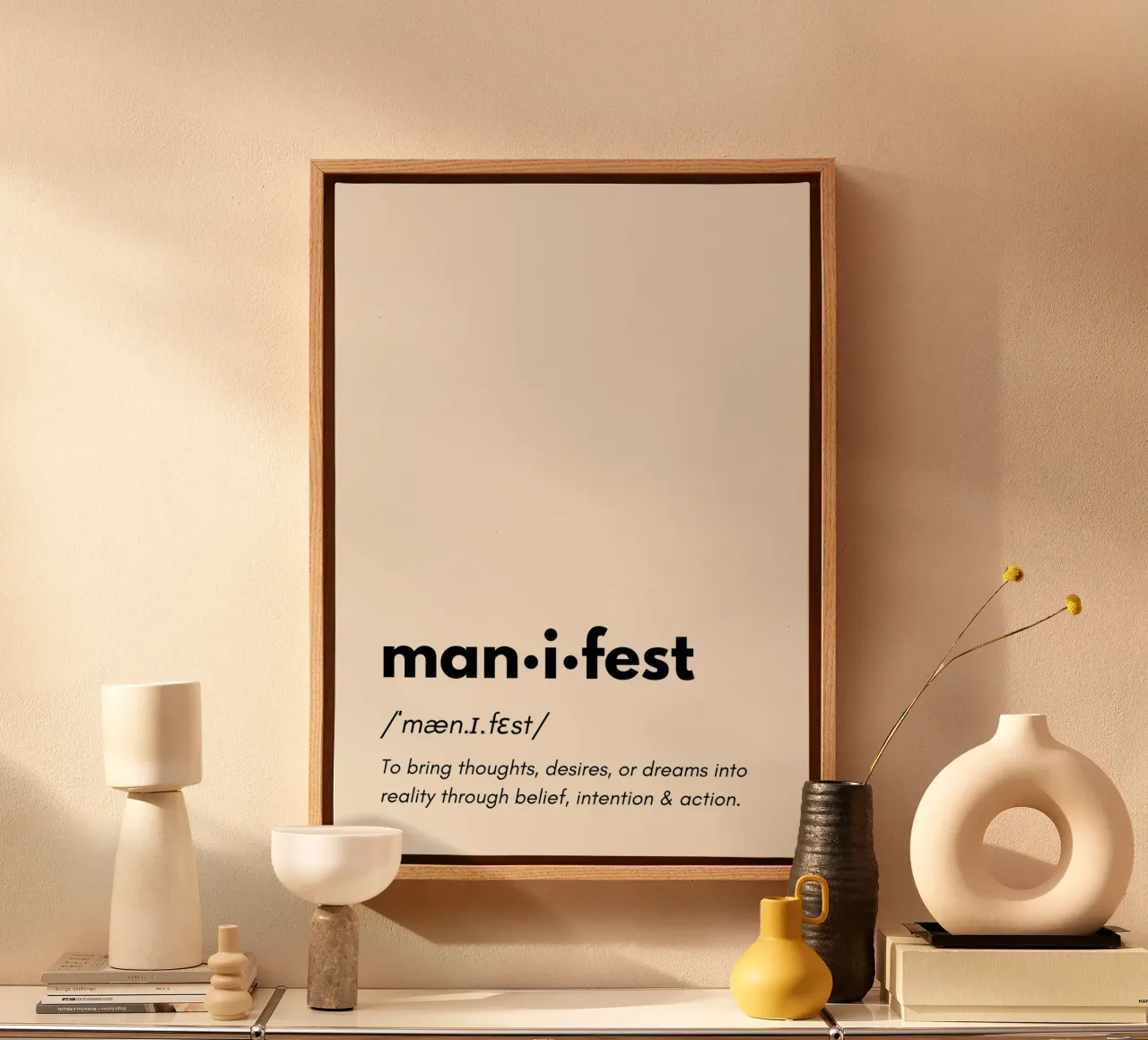 Manifest | Dictionary Style Print Leinwand von PrintCessStudio