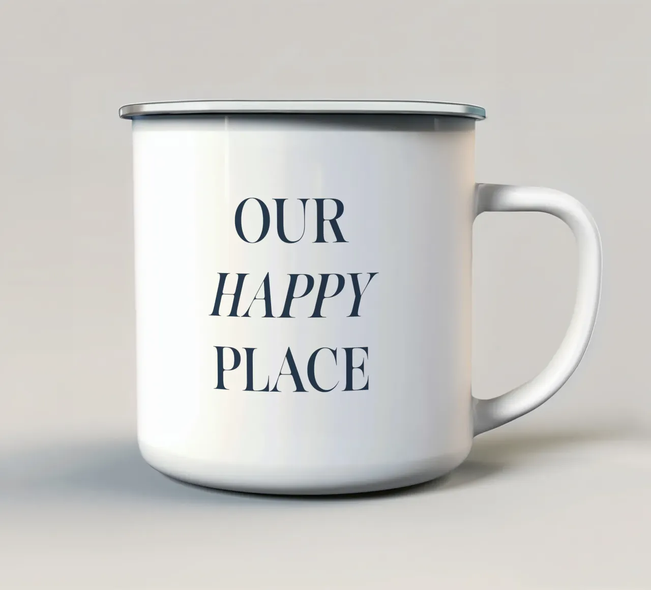 Our Happy Place tazza in smalto da lucky club
