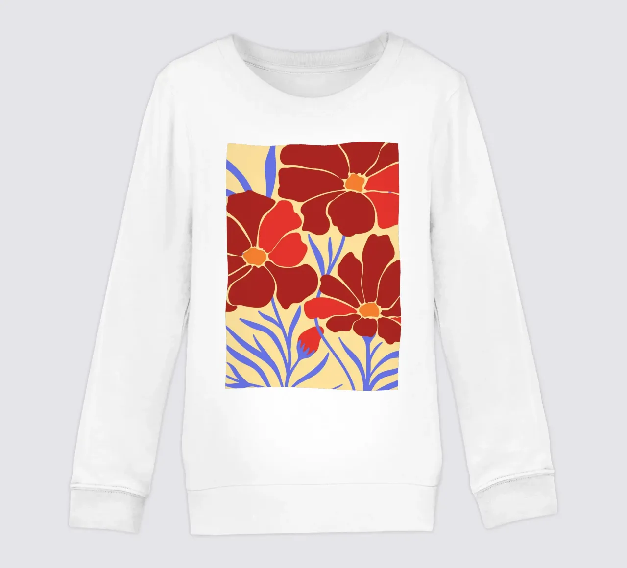 Abstract Botanical Bliss | Floral Art Print felpa bambino da PrintCessStudio