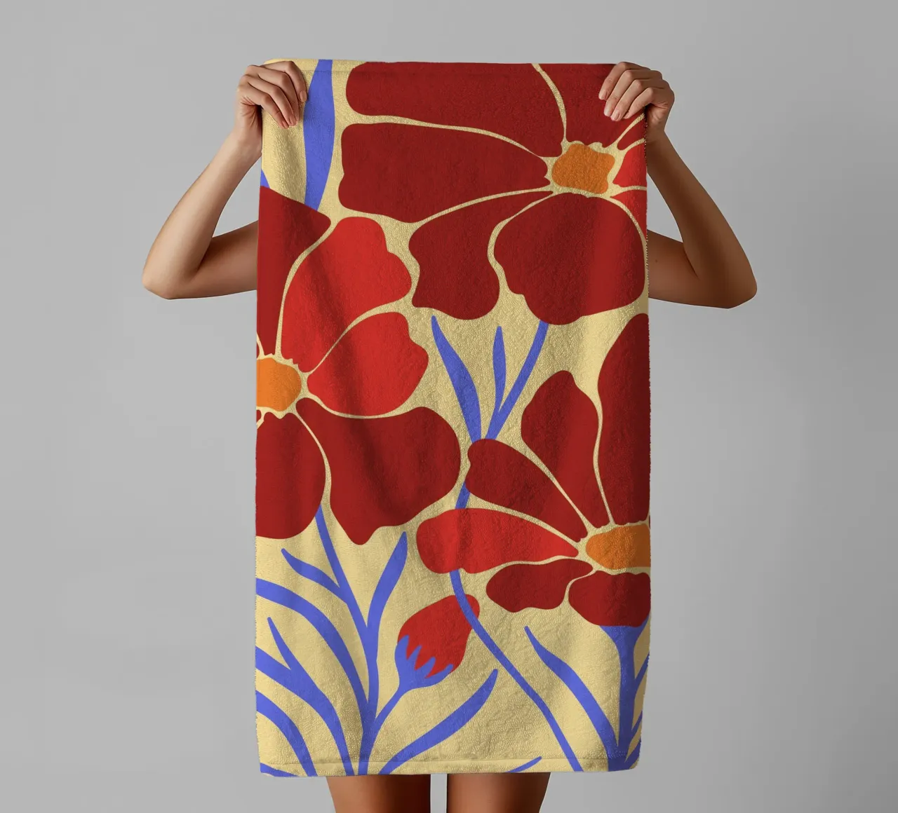 Abstract Botanical Bliss | Floral Art Print asciugamano da bagno da PrintCessStudio