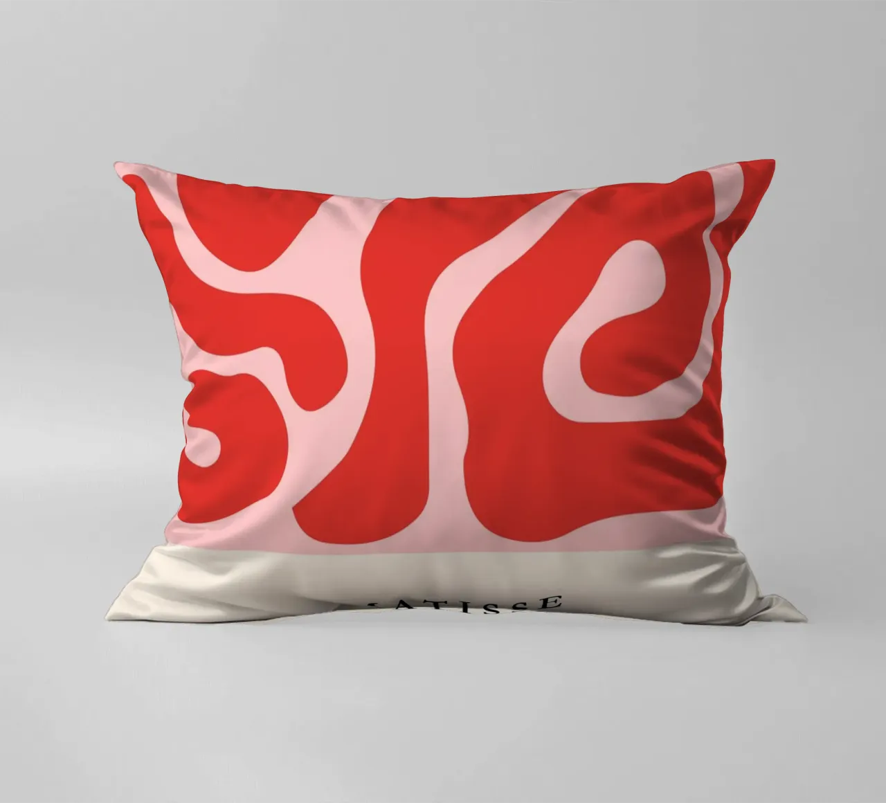 Red Swirls | Matisse-Inspired Abstract Art Print cuscino da PrintCessStudio