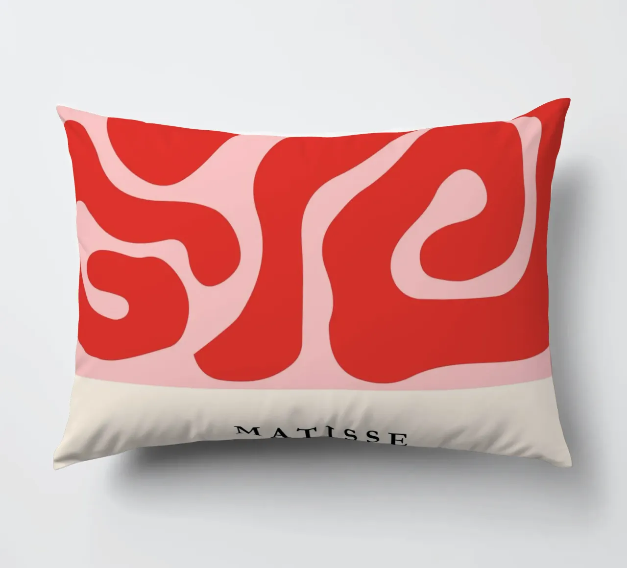 Red Swirls | Matisse-Inspired Abstract Art Print cuscino da PrintCessStudio