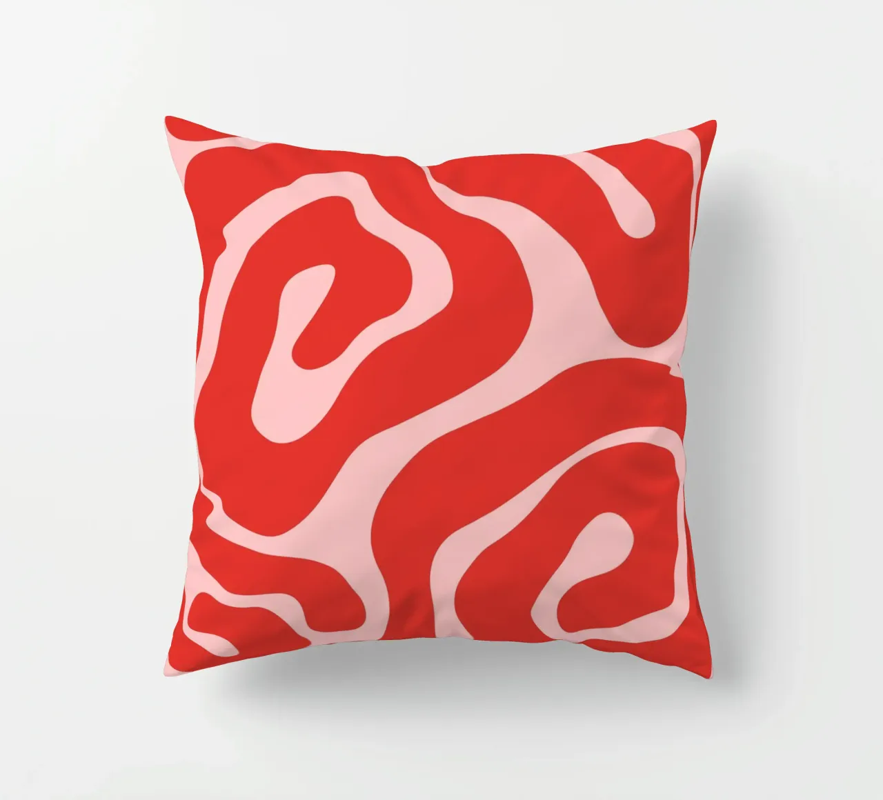 Red Swirls | Matisse-Inspired Abstract Art Print cuscino da PrintCessStudio