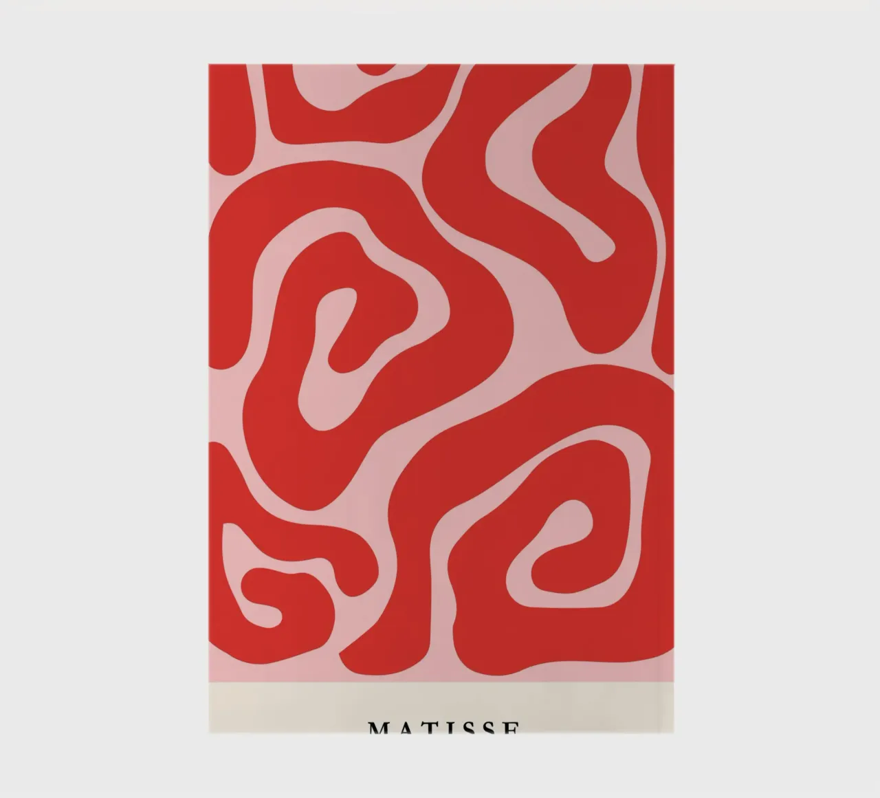 Red Swirls | Matisse-Inspired Abstract Art Print diario da PrintCessStudio