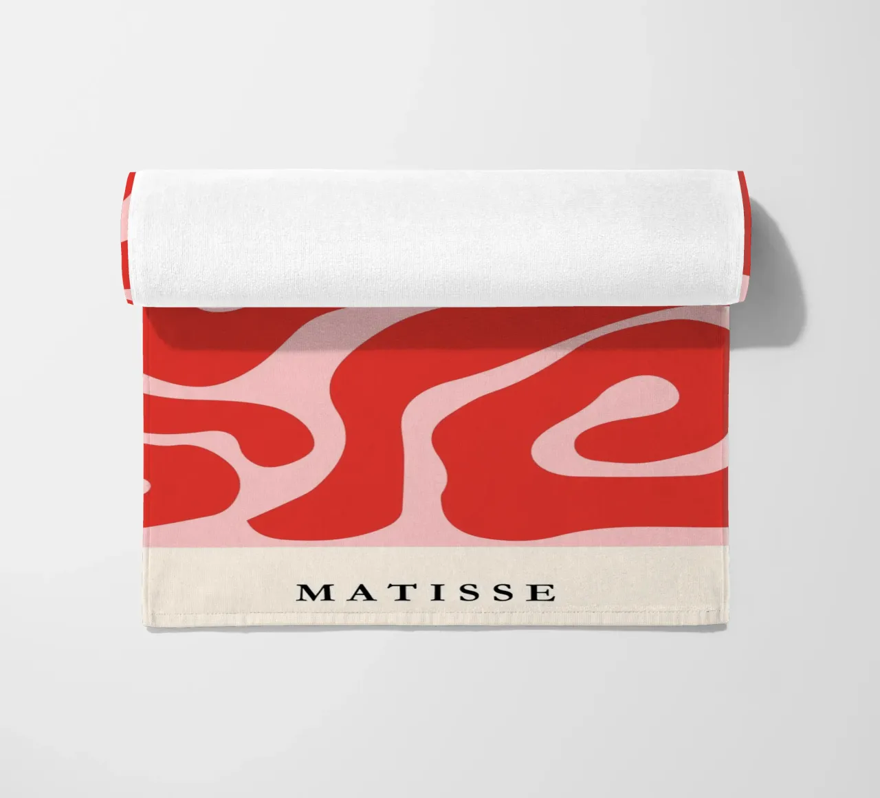 Red Swirls | Matisse-Inspired Abstract Art Print telo mare da PrintCessStudio