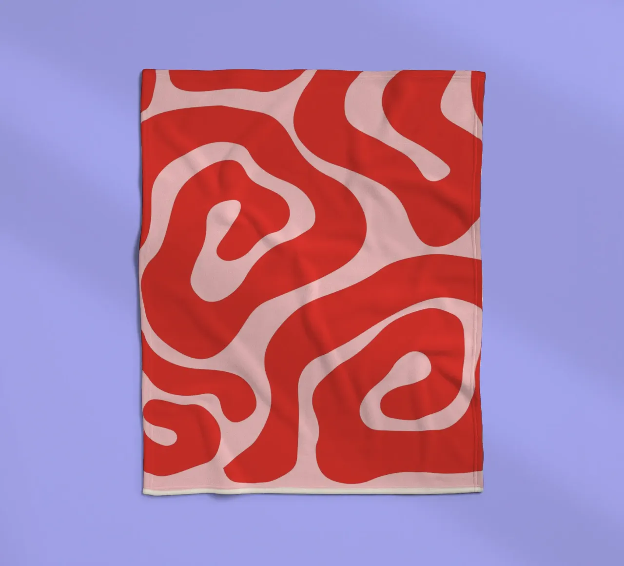 Red Swirls | Matisse-Inspired Abstract Art Print coperta in pile da PrintCessStudio