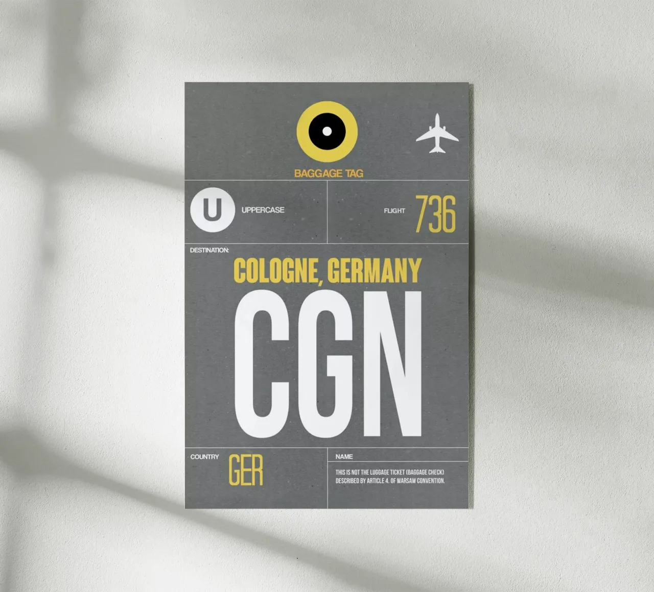 CGN - Cologne plexiglass da Naxart