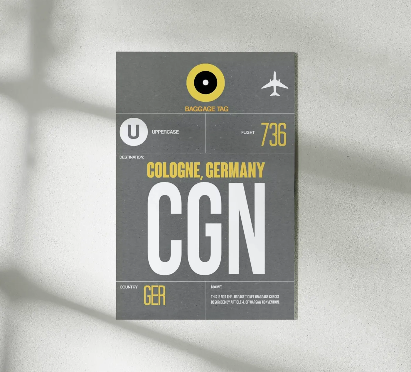 CGN - Cologne plexiglass da Naxart