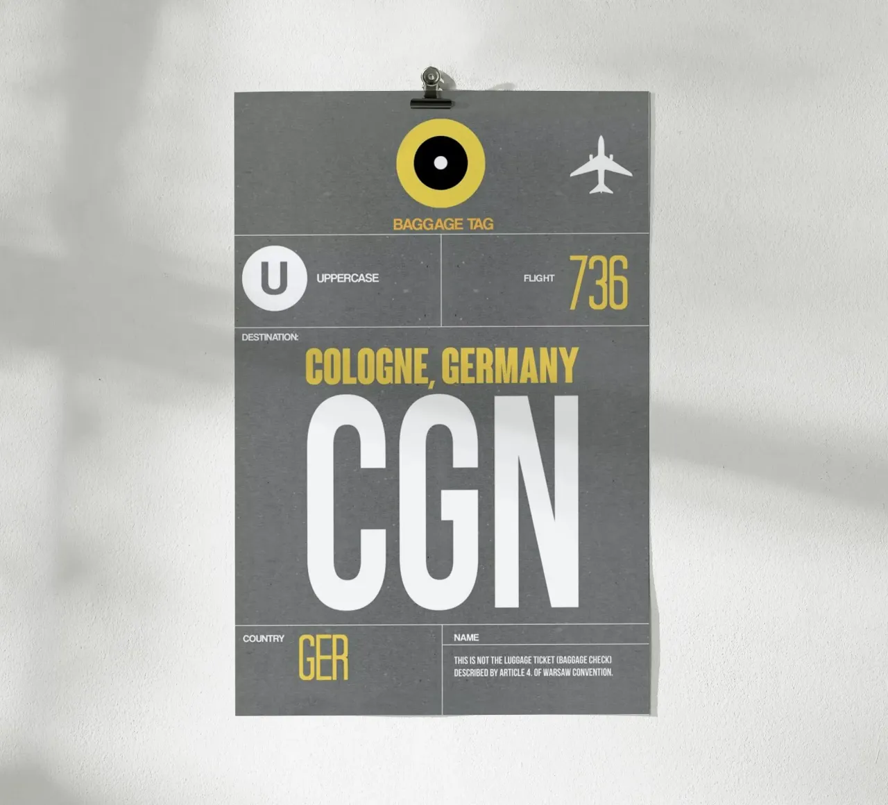 CGN - Cologne poster da Naxart