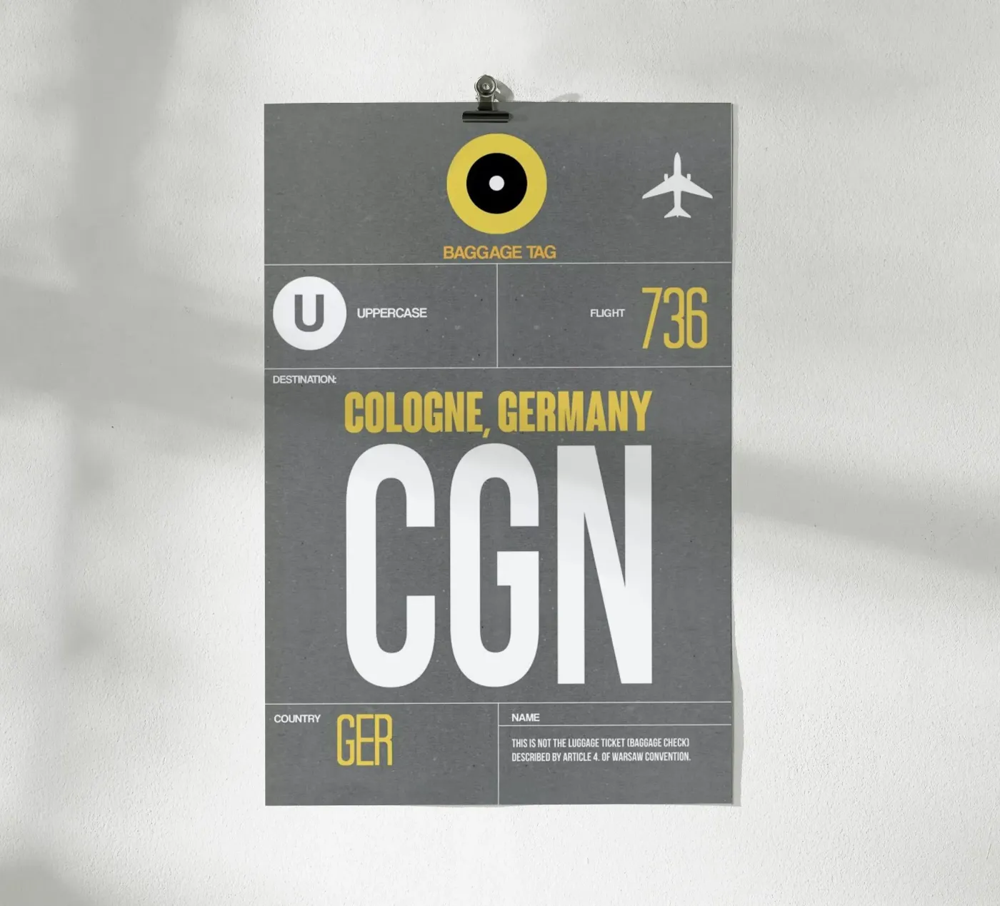 CGN - Cologne poster van Naxart