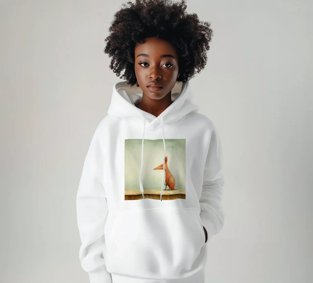 L'oritteropo minimale 4 felpa con cappuccio da Minimal Animal Art