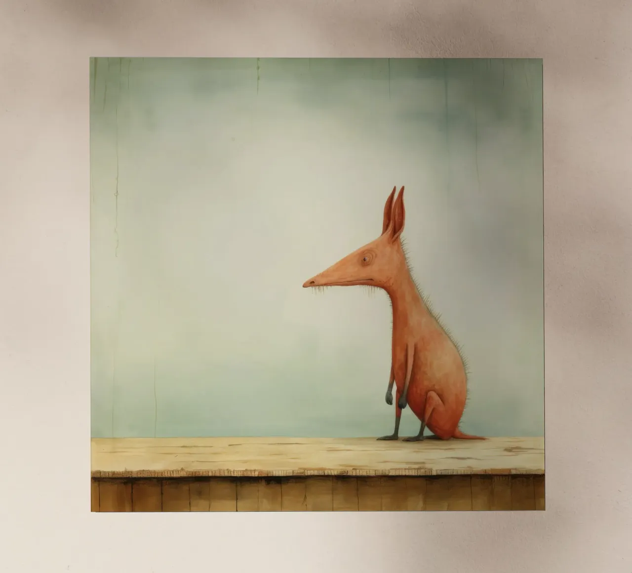 Mínimo Aardvark 4 lámina retroiluminada de Minimal Animal Art