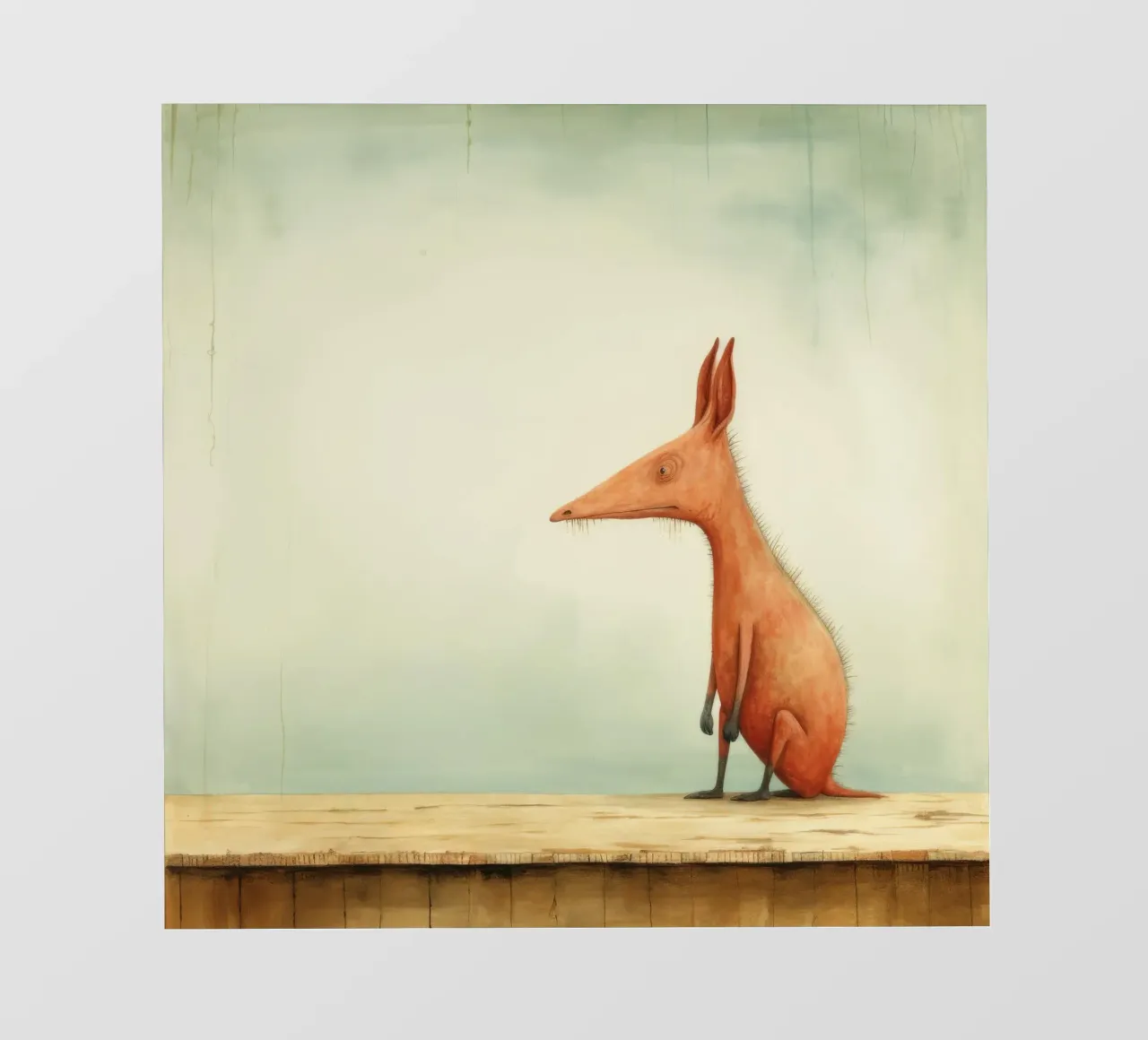 Mínimo Aardvark 4 lámina retroiluminada de Minimal Animal Art