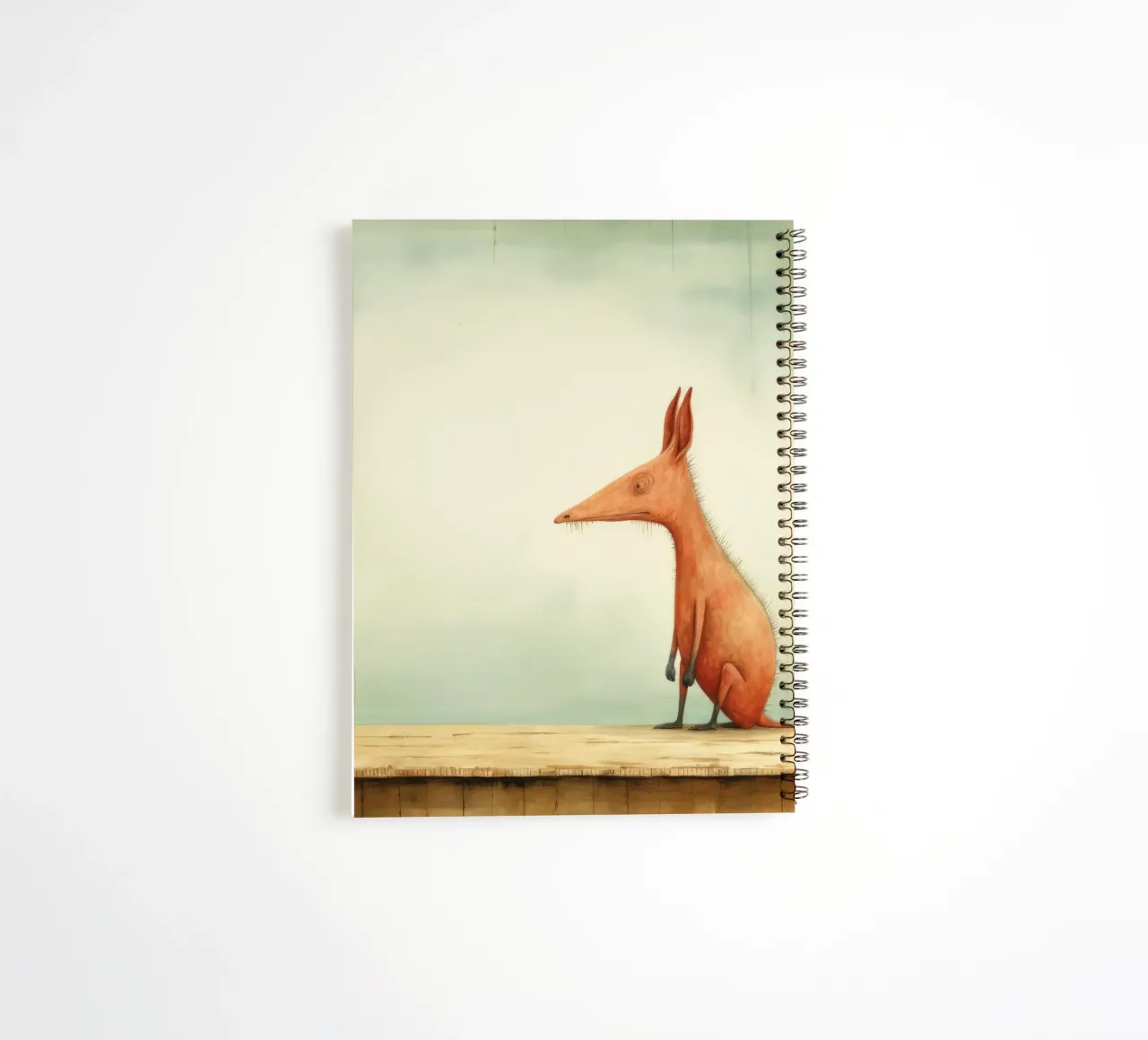 Minimal Aardvark 4 spiral notebook by Minimal Animal Art