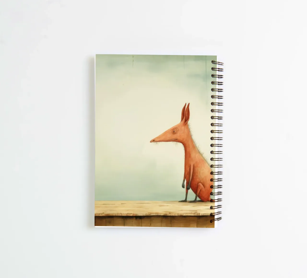 Minimal Aardvark 4 spiral notebook by Minimal Animal Art