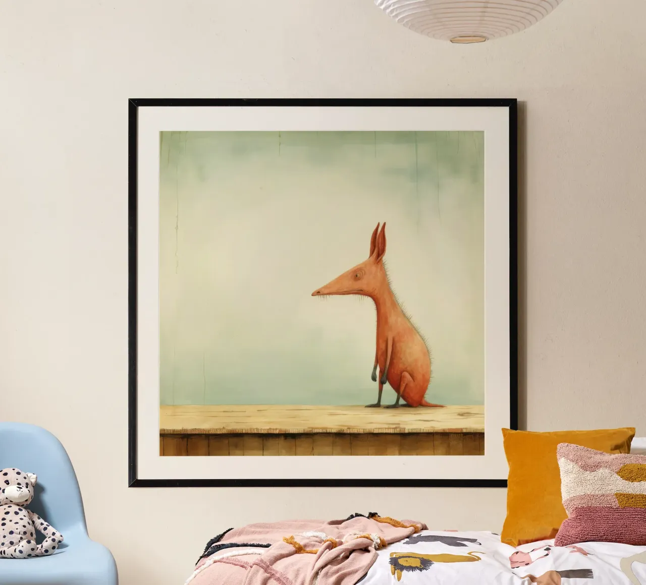 Minimo Aardvark poster da Minimal Animal Art