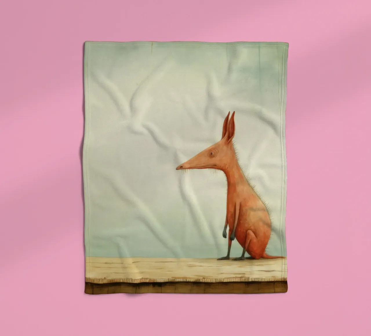 Minimal Aardvark 4 Fleecedecke von Minimal Animal Art