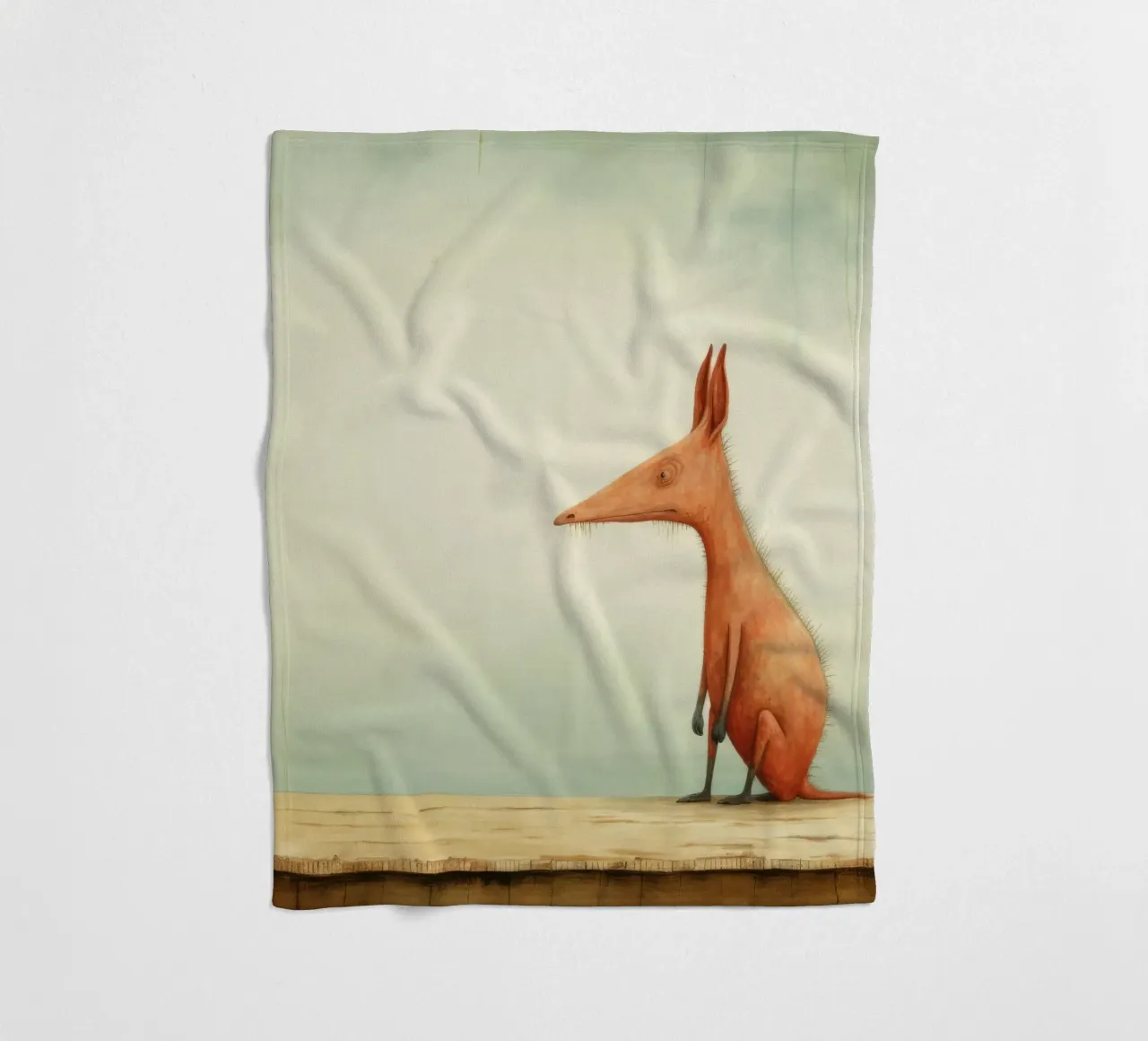 Minimal Aardvark 4 Fleecedecke von Minimal Animal Art