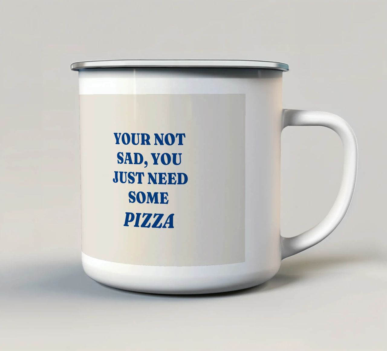 Some Pizza tazza in smalto da lucky club