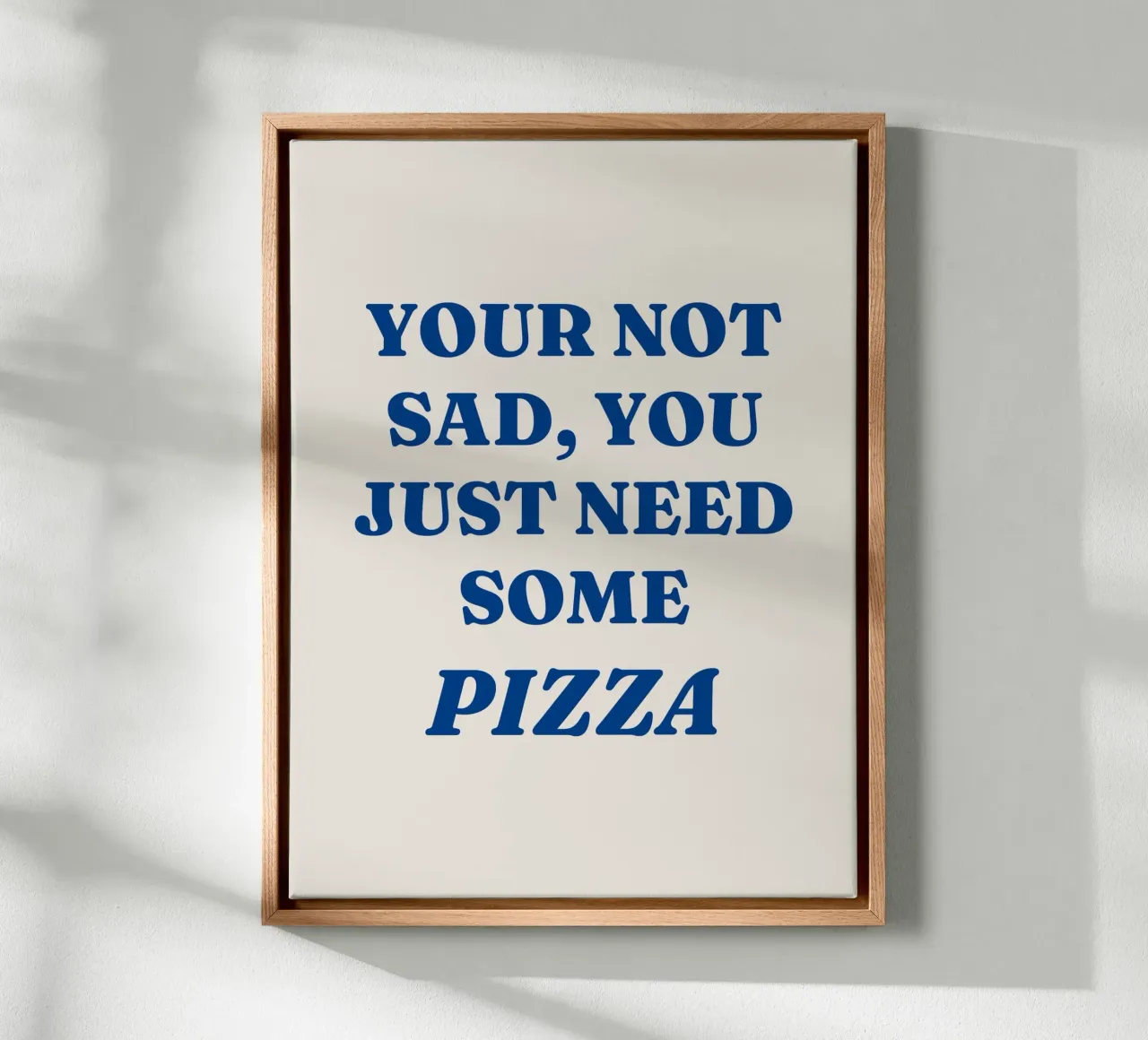 Some Pizza tela con Cornice a cassetta da lucky club