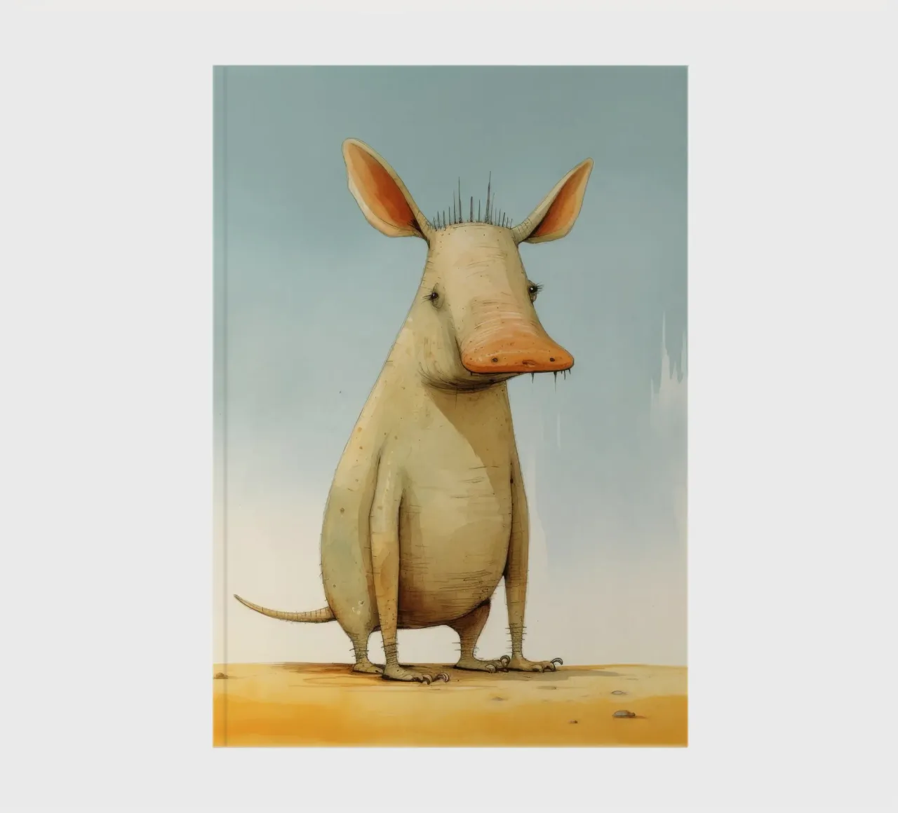 Minimal Aardvark 1 notebook by Minimal Animal Art