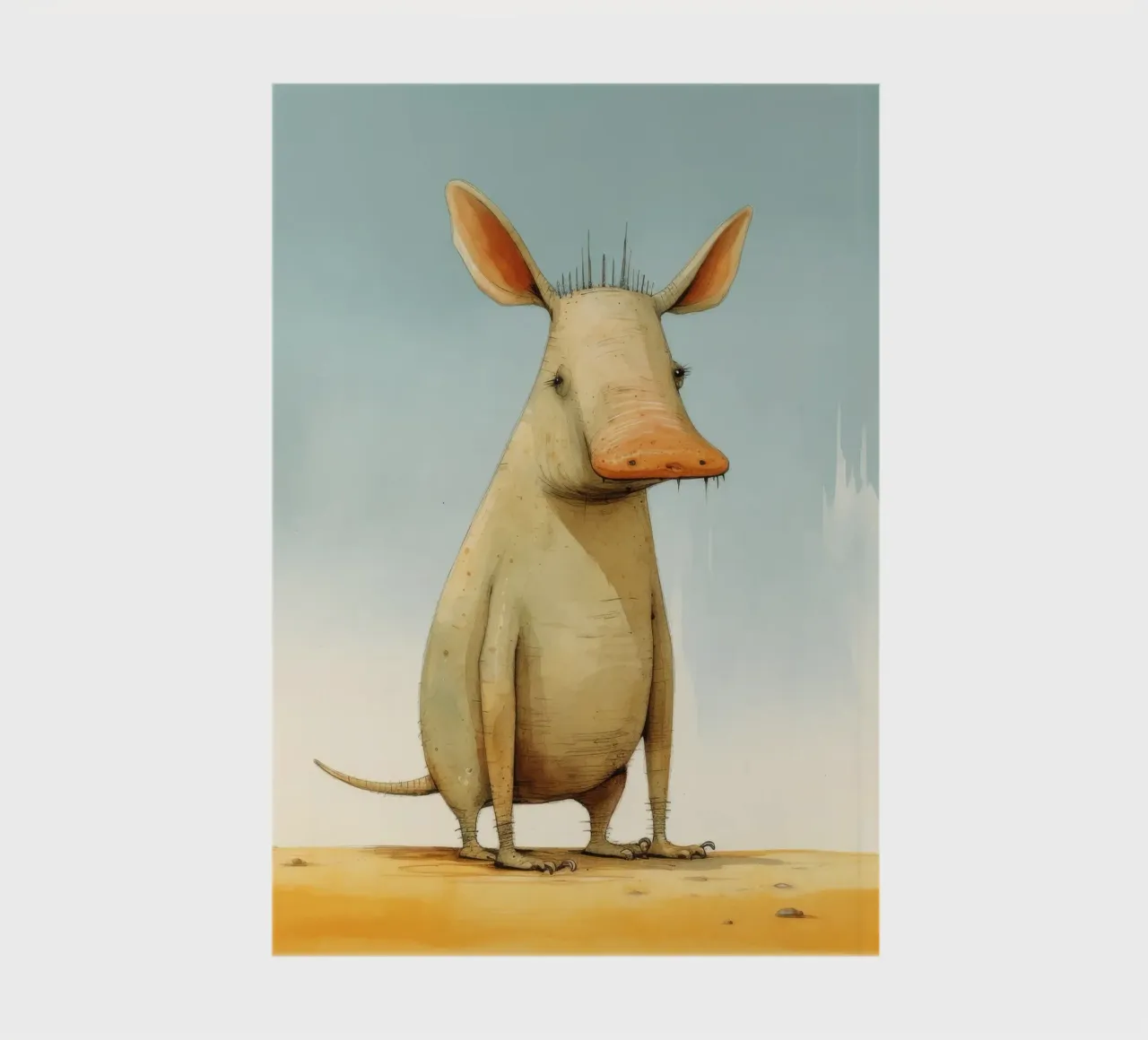 Minimal Aardvark 1 notebook by Minimal Animal Art