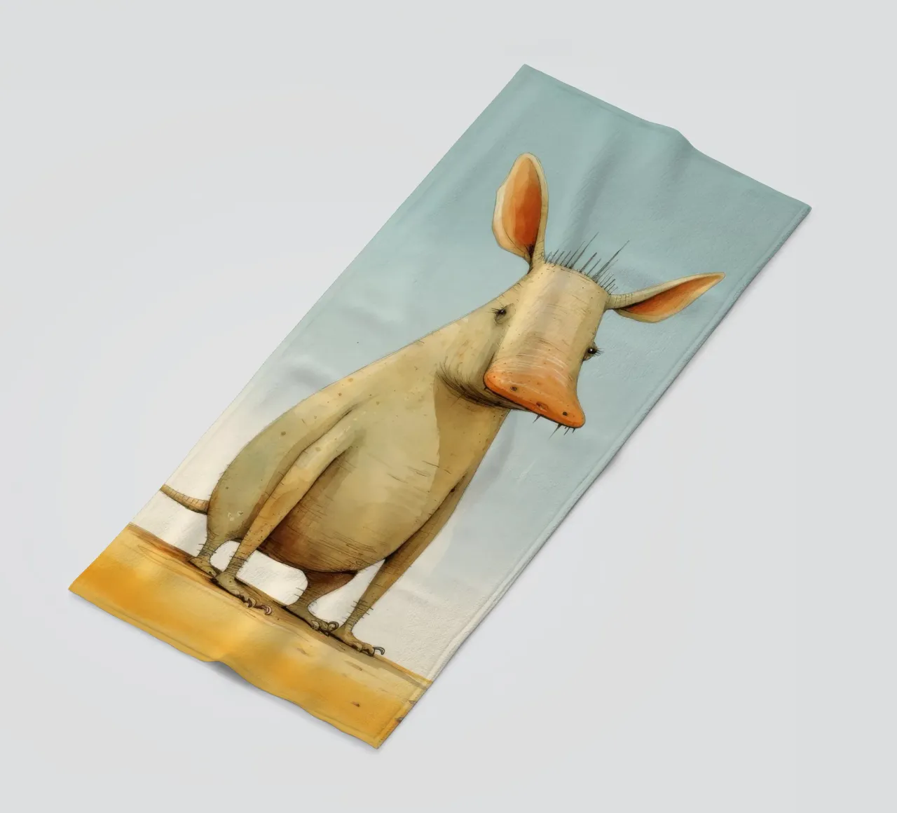 Mínimo Aardvark 1 toalla de playa de Minimal Animal Art