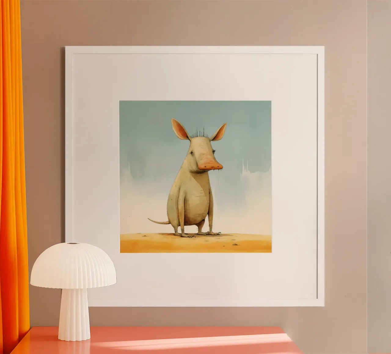 Minimo Aardvark poster da Minimal Animal Art