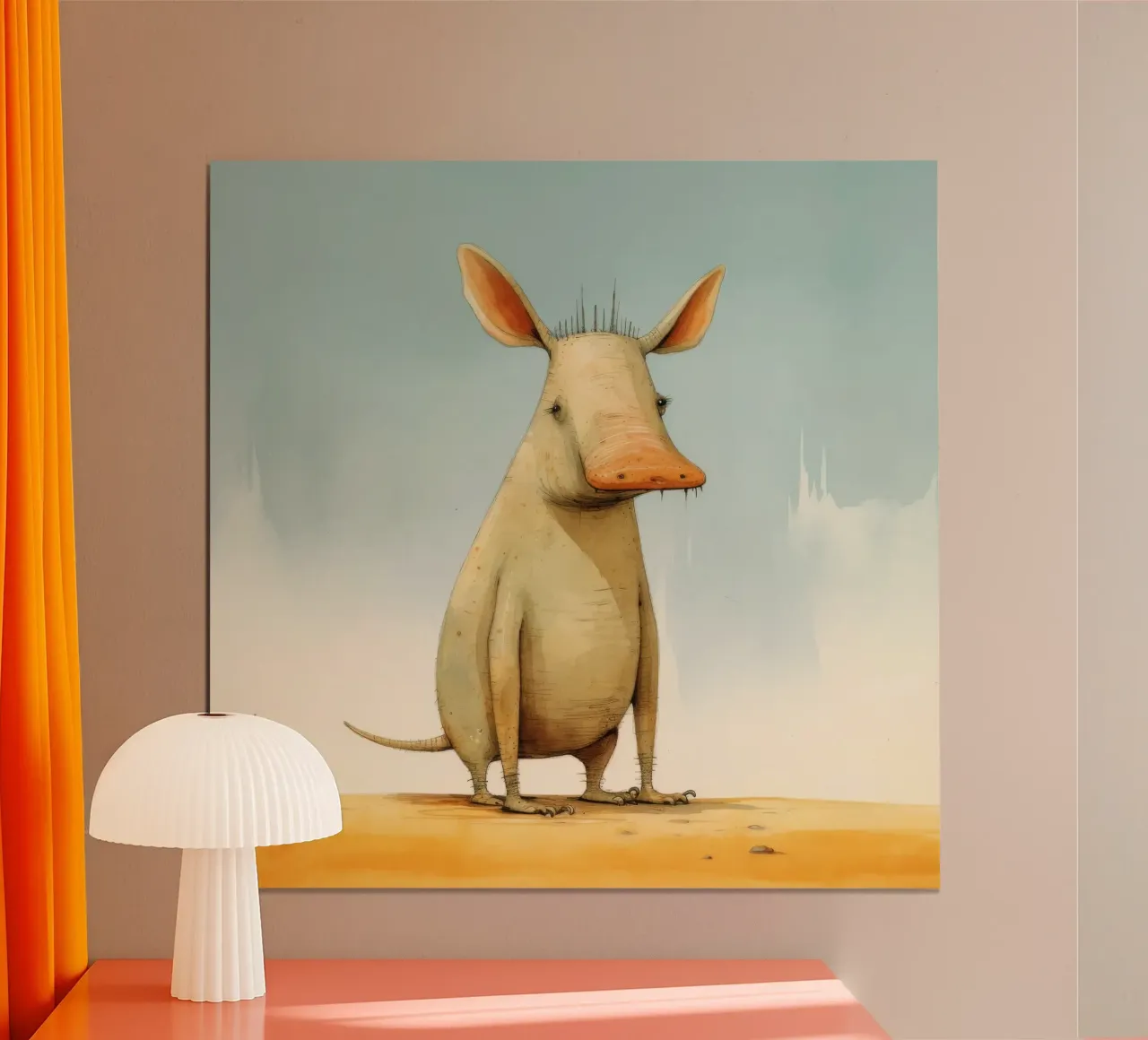 Minimo Aardvark poster da Minimal Animal Art