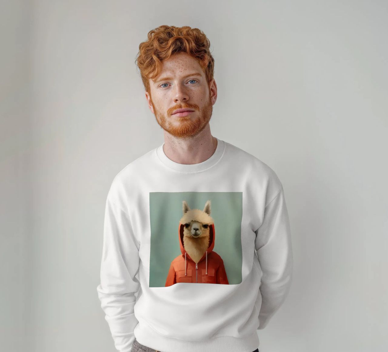 Alpaca minimale 2 felpa da Minimal Animal Art