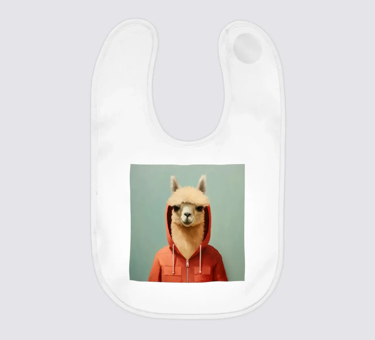 Alpaca mínima 2 babero de Minimal Animal Art