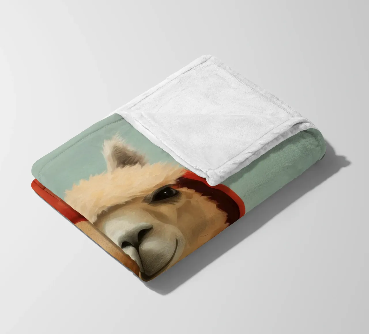 Alpaca minimale 2 coperta in pile da Minimal Animal Art