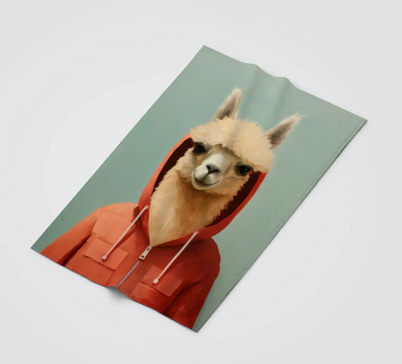 Alpaca minimale 2 coperta in pile da Minimal Animal Art