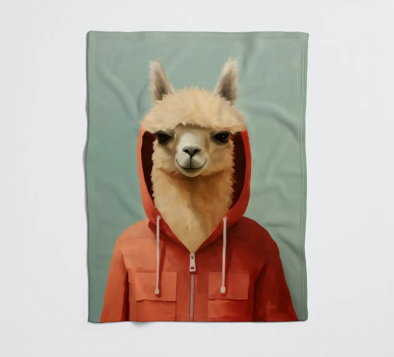 Alpaca minimale 2 coperta in pile da Minimal Animal Art