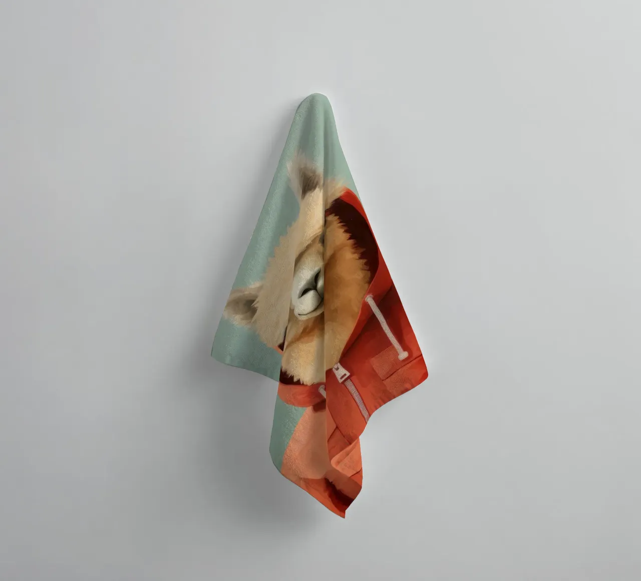 Minimal Alpaca 2 towel by Minimal Animal Art
