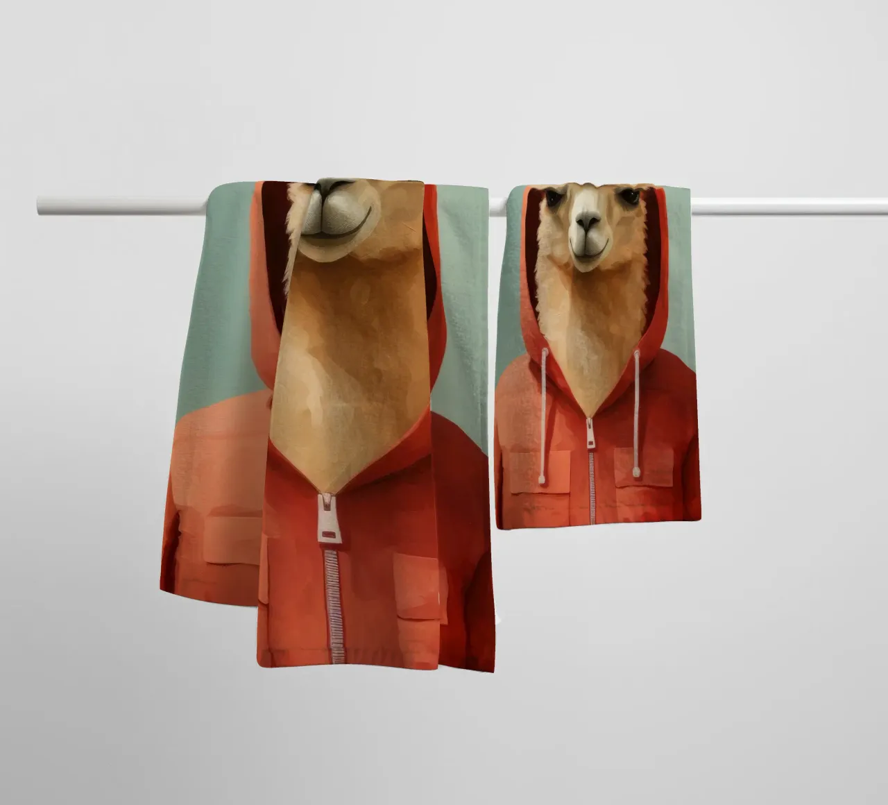 Alpaca minimale 2 asciugamano da bagno da Minimal Animal Art