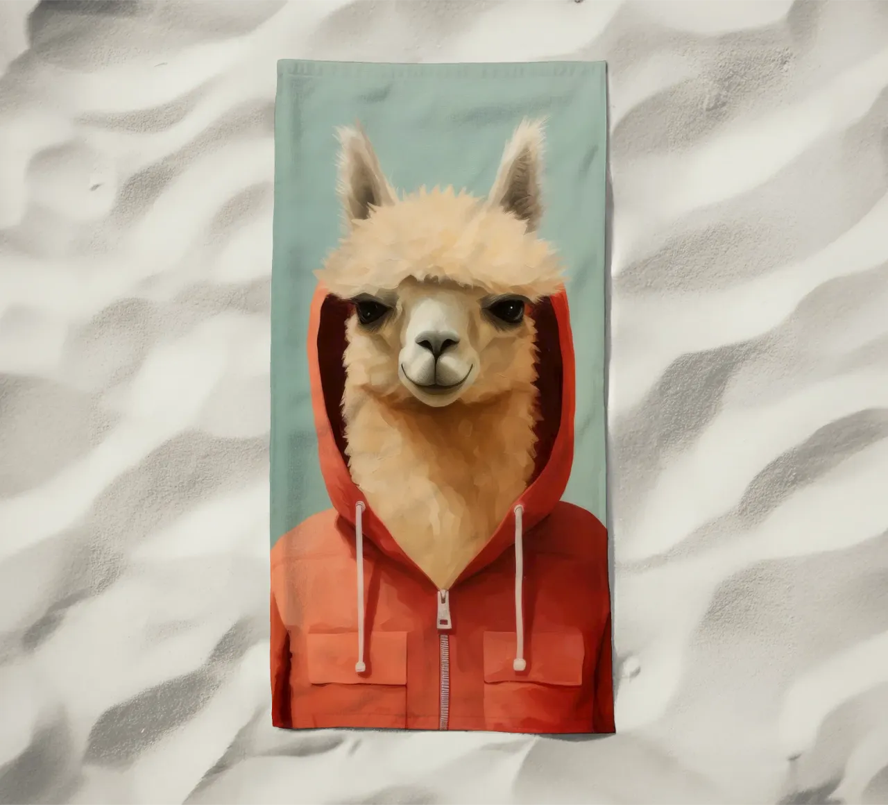 Alpaca minimale 2 telo mare da Minimal Animal Art