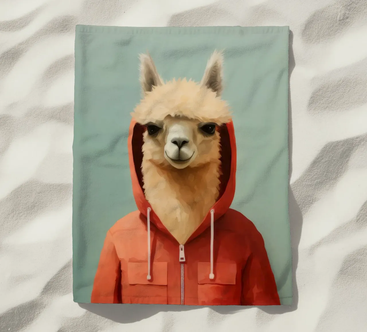 Alpaca minimo telo mare da Minimal Animal Art