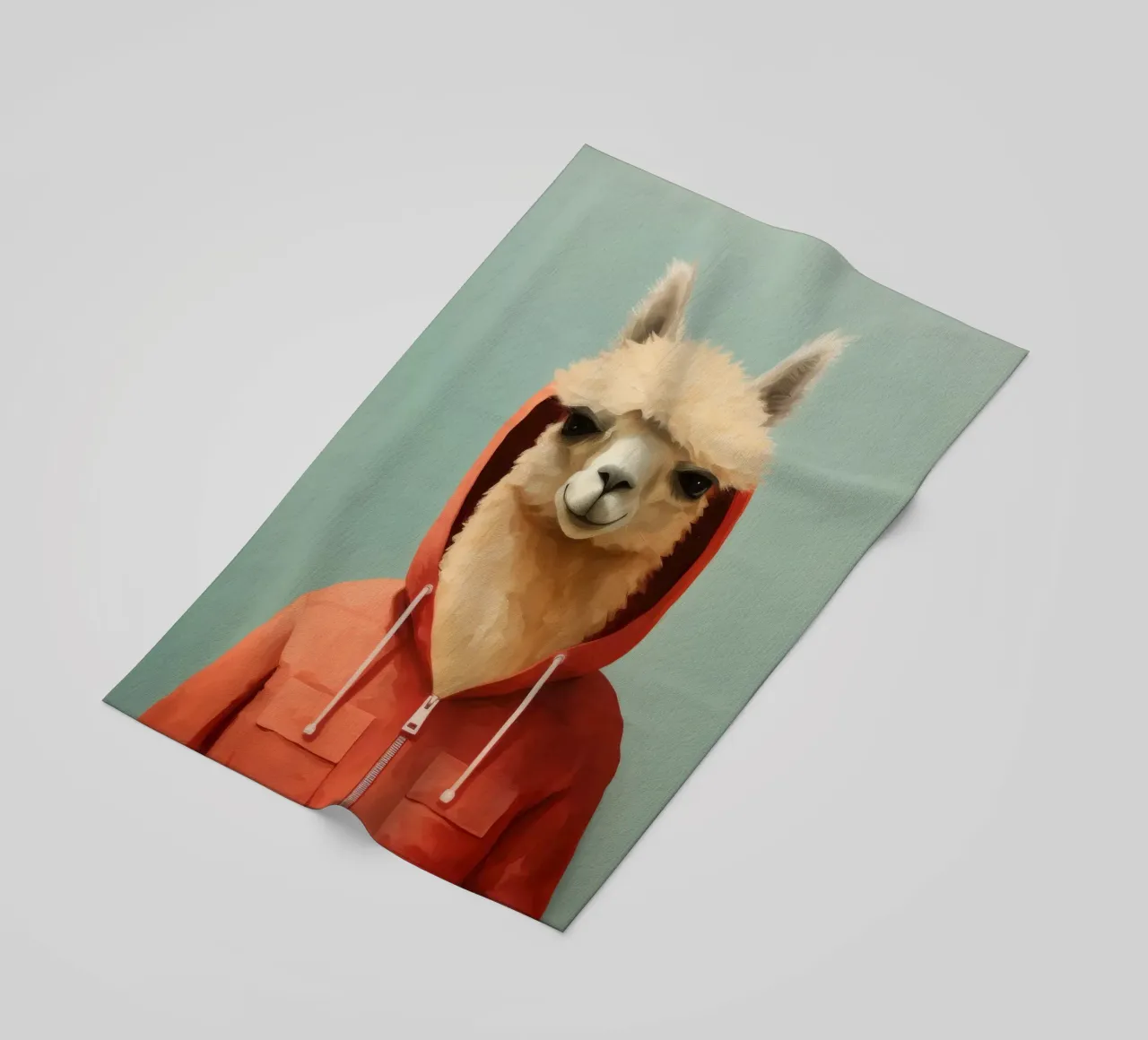 Alpaca minimo telo mare da Minimal Animal Art