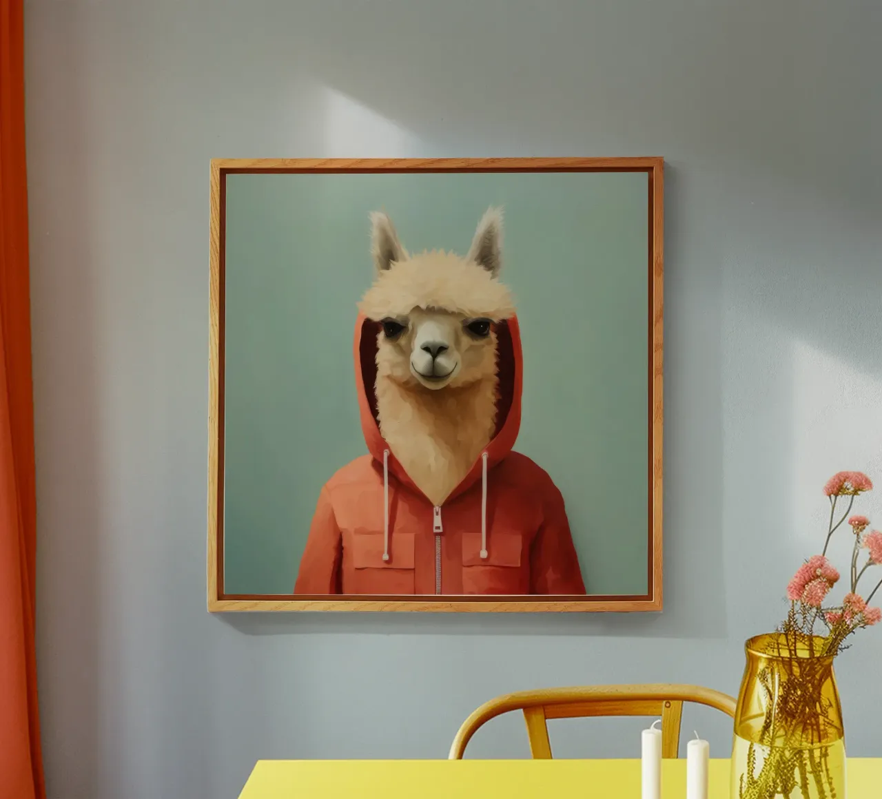 Minimal Alpaca acryl van Minimal Animal Art