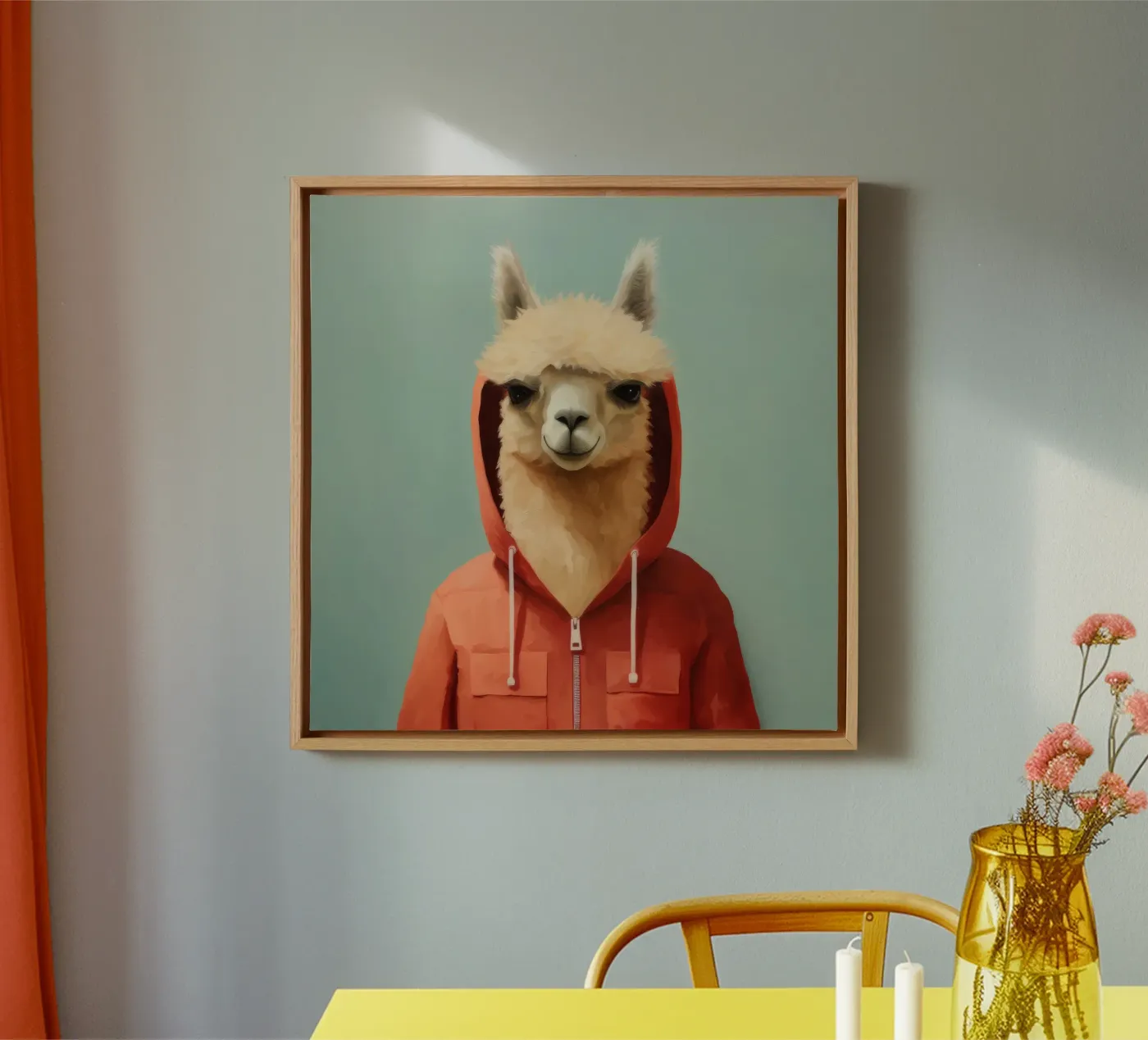 Alpaca minimo tela da Minimal Animal Art