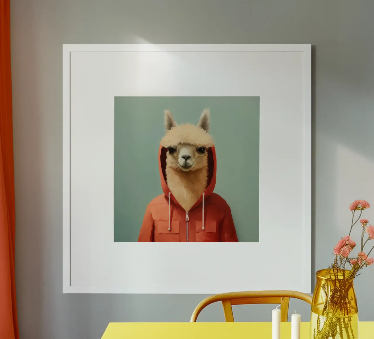 Minimal Alpaca poster da Minimal Animal Art